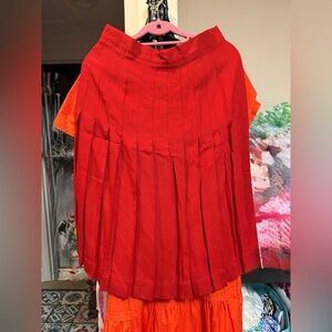 Authentic vintage Christian Dior red midi skirt size 10 in excellent condition